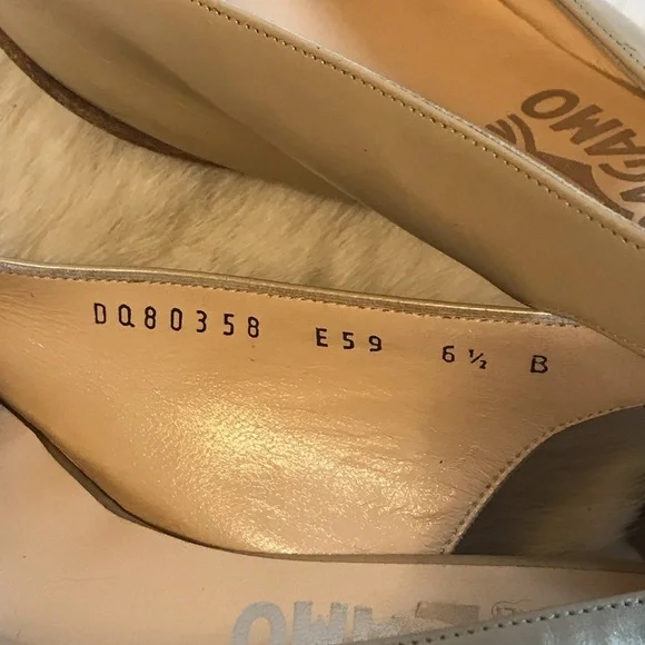 Ferragamo Slingback Leather Sandals Square Toe 6.5